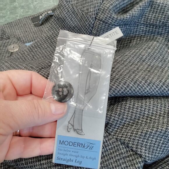 Apt. 9 Dress Pants Womens Size 16P Modern Fit Straight Leg Career Gray New NWT - Picture 15 of 15